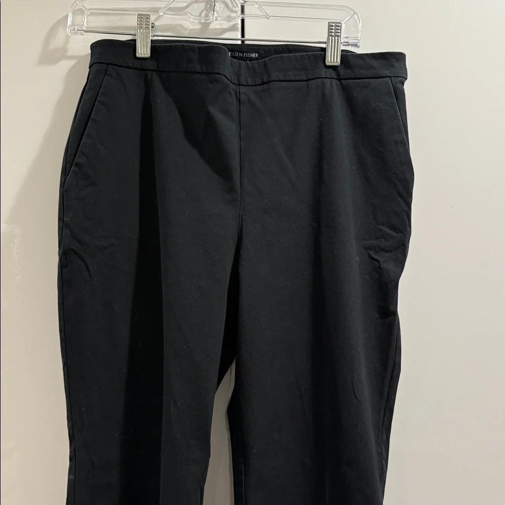 Eileen Fisher Black Straight Leg Pants - Picture 4 of 8